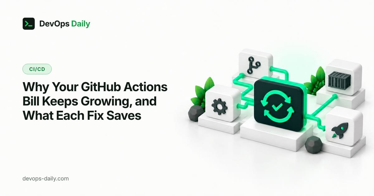 Why Your GitHub Actions Bill Keeps Growing, and What Each Fix Saves